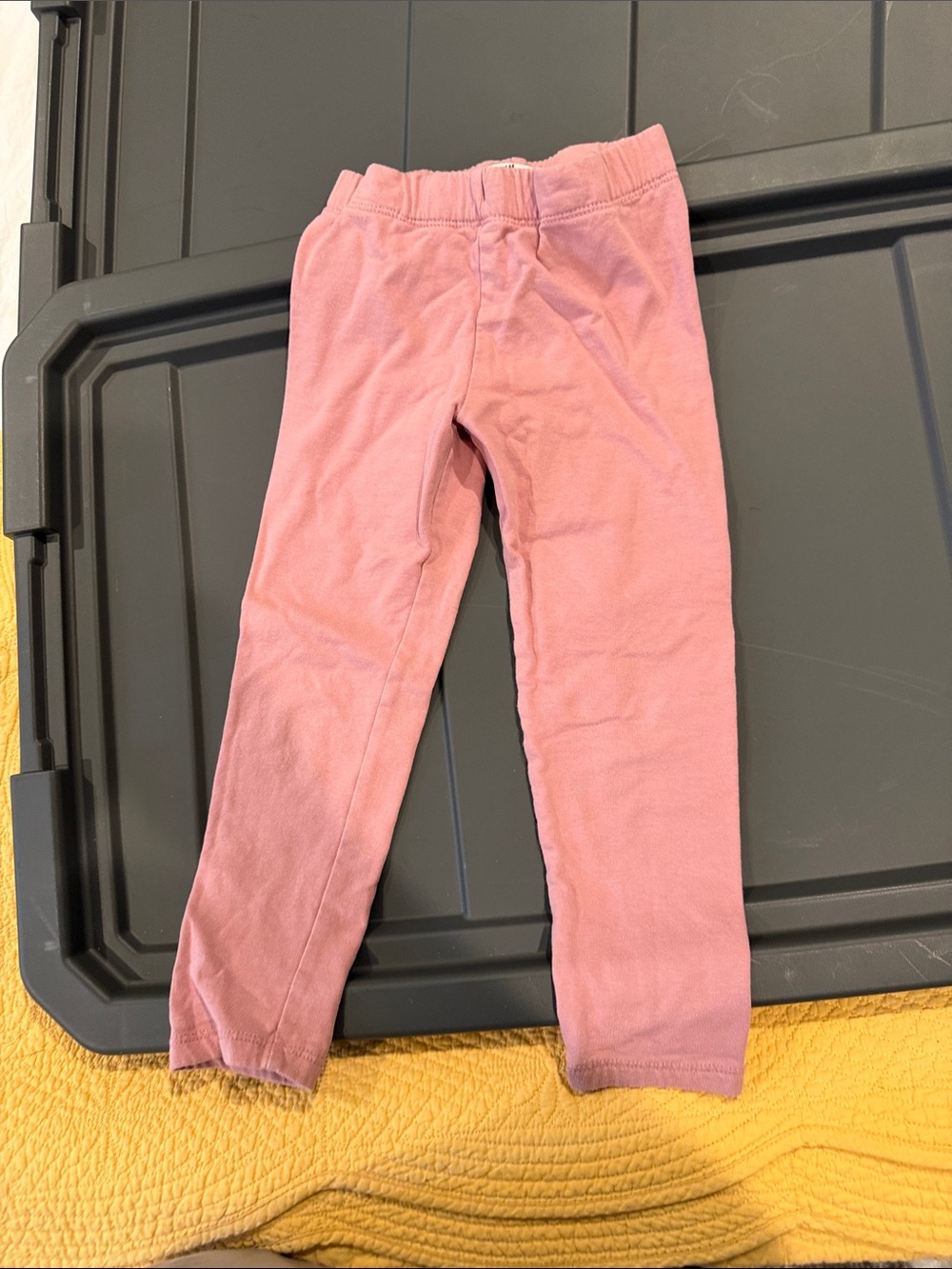 H&M Dusty Pink Girls' Cotton Stretch Leggings